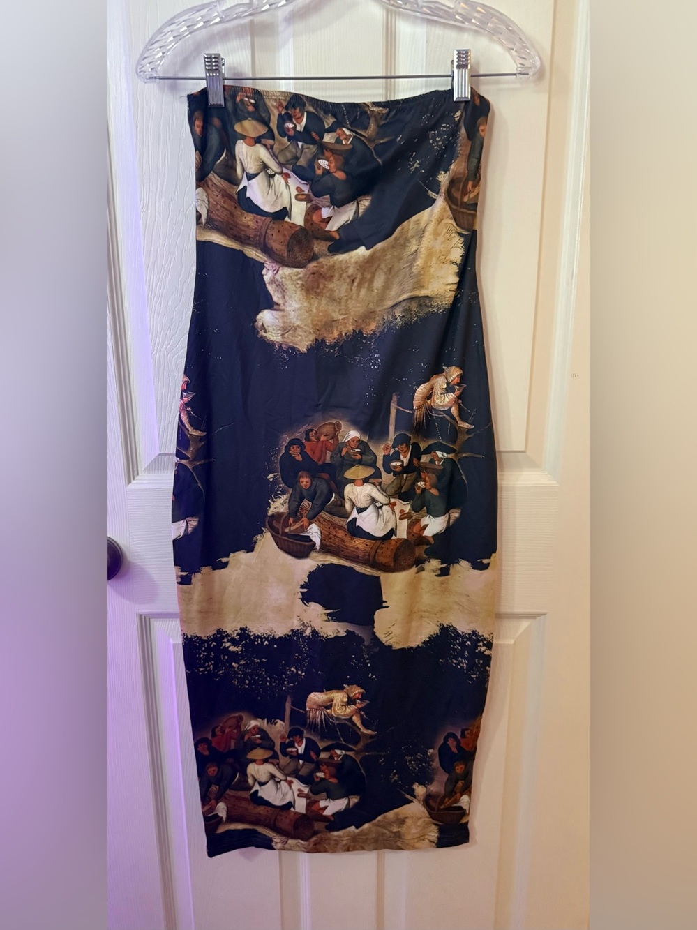 Art strapless dress